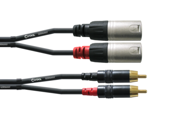Cordial CIM 1,5 FV XLR/Klinken-Kabel 1,5 m Klink Stereo XLR REAN SILVER Stecker 