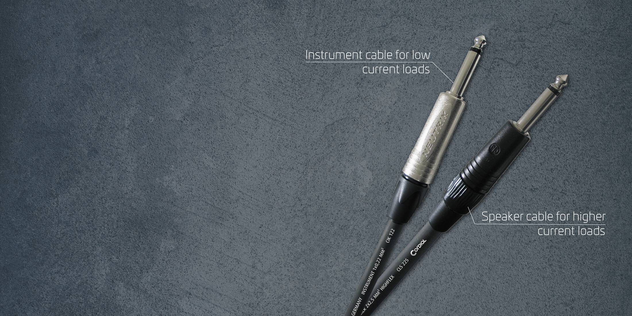 Instrument- and speaker cables